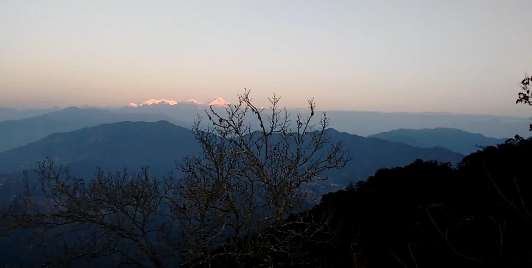 The middle peak is the Kanchenjunga